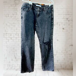 Garage Denim. Low Rise Straight Metal Black Jeans. Size 9/29W. NWT